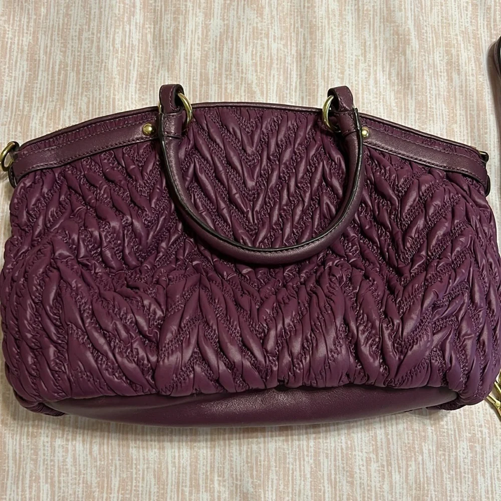 Coach 70th Anniversary Edition Purple Pleated set Madison Sophia. RARE